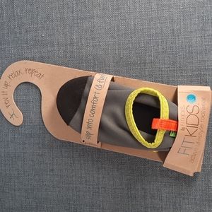 Fitkick Child Indoor Outdoor Slip On Slipper Shoes Flexible Gray Black Kid Kids